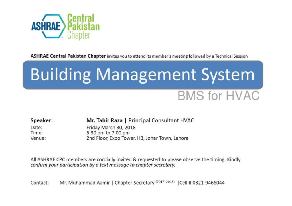 Members meeting(March ’18) and presentation on Building Management System