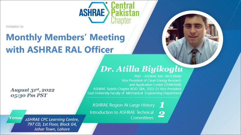 Monthly Members Meeting with Dr. Atilla (RAL Officer)