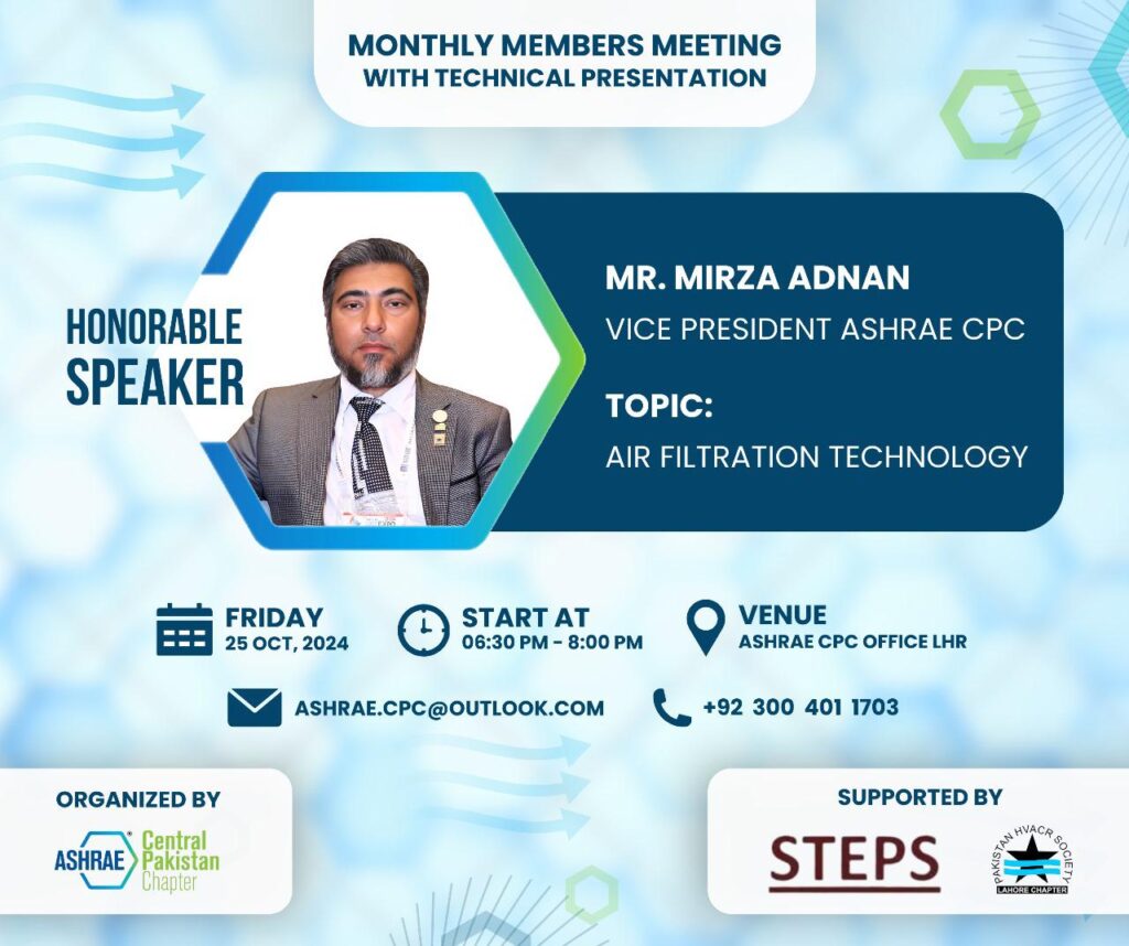 Monthly Members Meeting with Technical Presentation For October 2024
